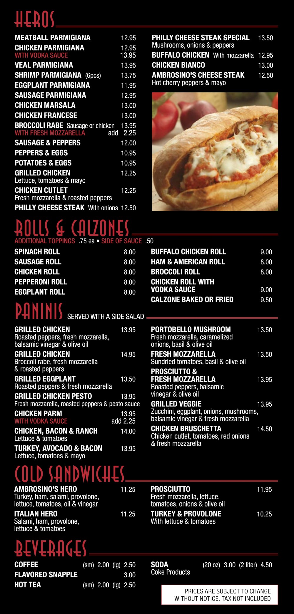 Ambrosino menu page 5